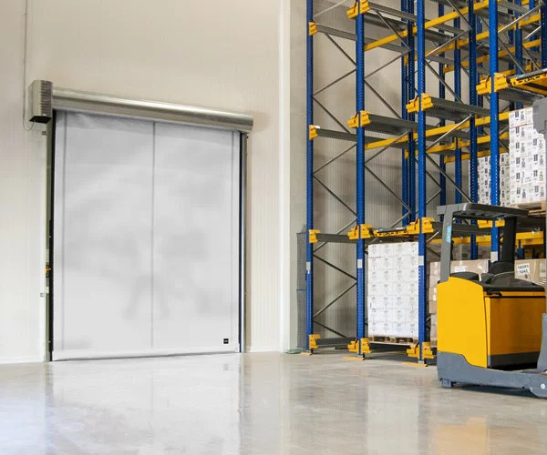Autofull high speed rapid roll door in warehouse